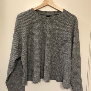 Wild Fable Gray Thermal Long Sleeve Top Large